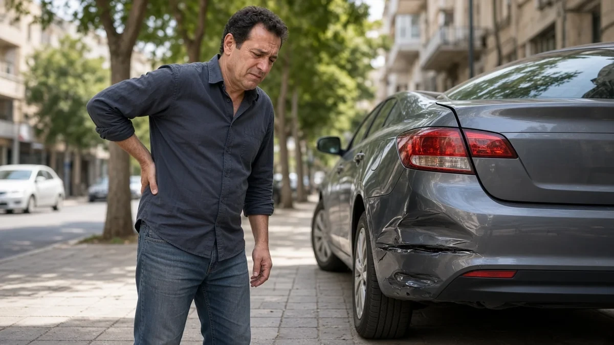 עורך דין תאונות דרכים מסביר למה כאבי גב אחרי תאונה קלה מסתבכים